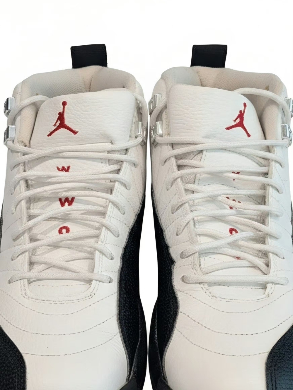 Jordan Men’s White/Black/Red Retro High-Top Sneakers